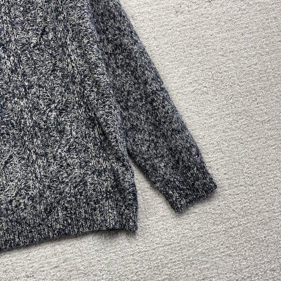 Tommy Hilfiger Womens Pull Over Sweater Chunky 3D Cable Knit Sz M Grey Cozy - Picture 3 of 14